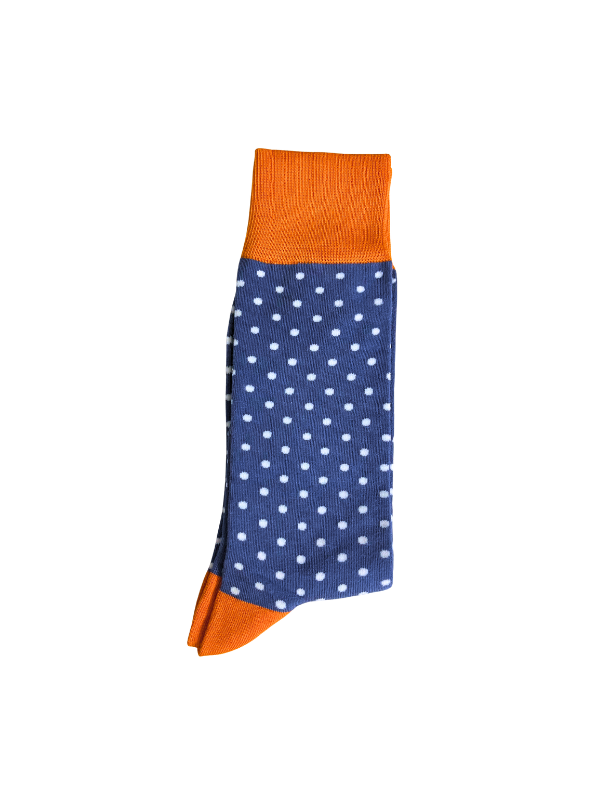 Blue and White Dot Office Socks - Image 4