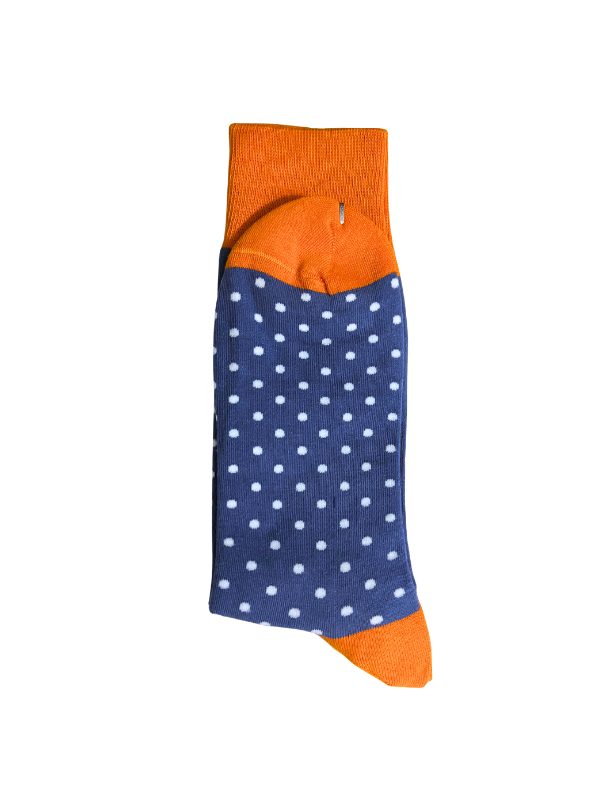 Blue and White Dot Office Socks - Image 3
