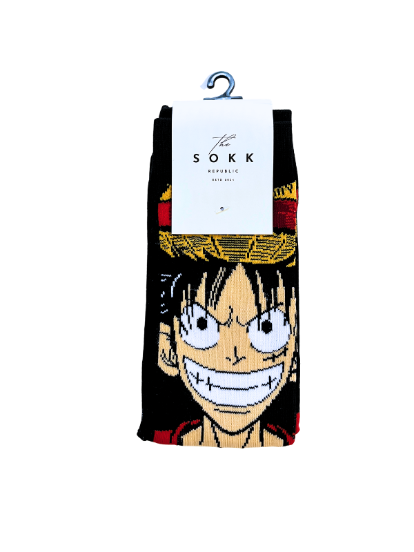 Blue Straw Hat Pirate Sock