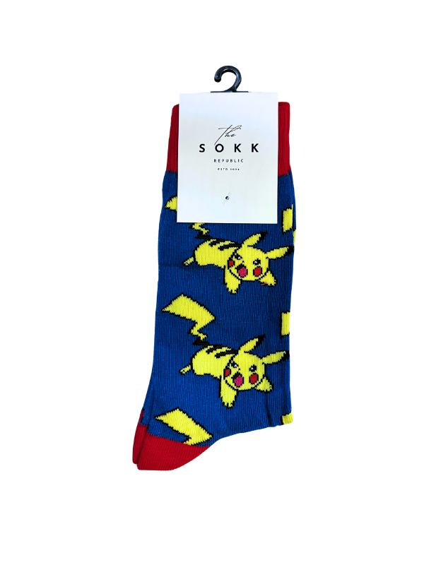 Lightning Bolt Blue Socks