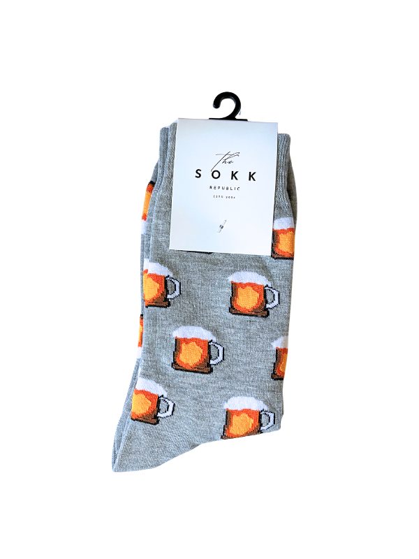 Grey Beer Mug Socks