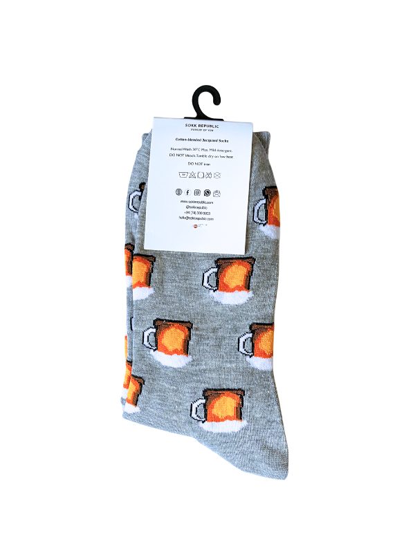 Grey Beer Mug Socks - Image 5